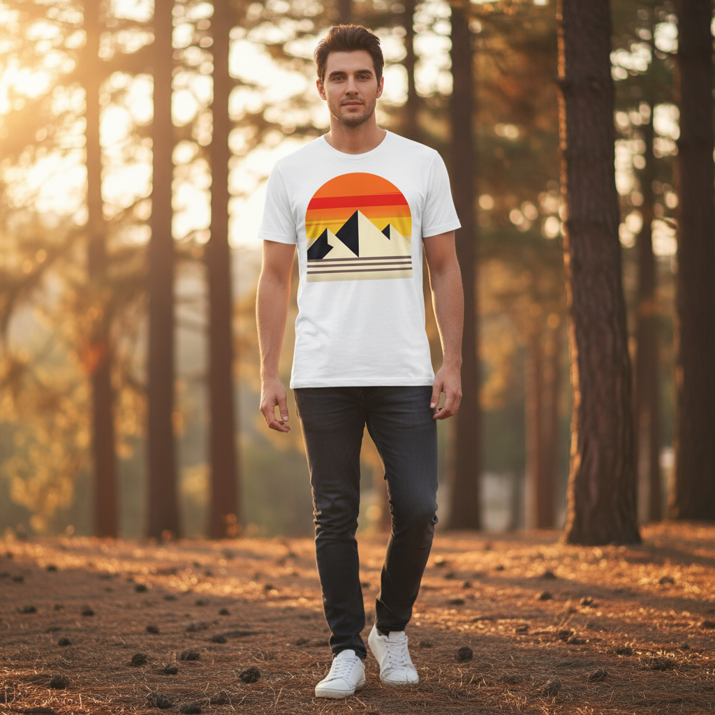 White T-Shirt - Printed Design